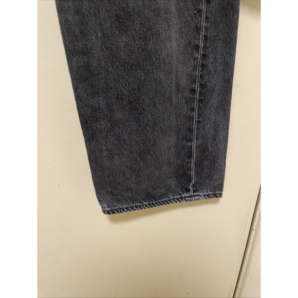 VTG 90s Levis 501 Jeans Mens 34x34 Black Straight Leg Button Fly USA Denim - Picture 6 of 14